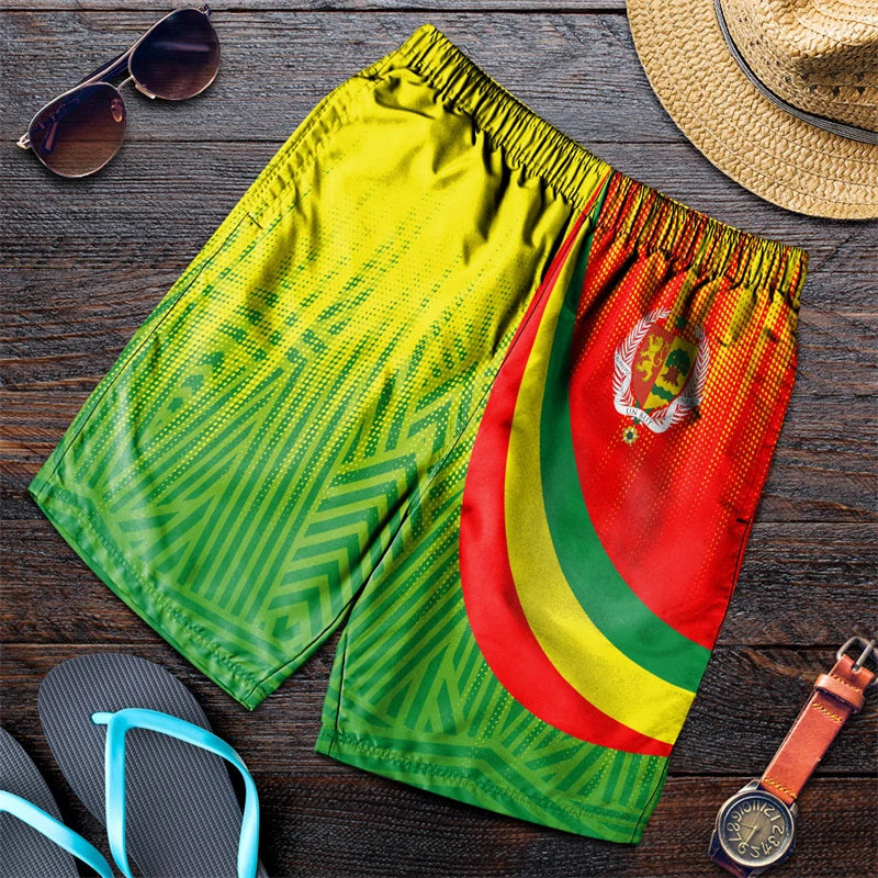 Senegal Flag Map 3D Print Beach Shorts Casual Hawaiian Boy Trunks Coat Of Arms Short Pants For Men Clothes Male Casual Trousers