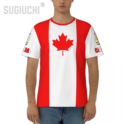 Unisex Nation T-shirt Canada Flag Canadian T-shirts For Men Women Soccer Football Fans Gifts Custom clothes tee