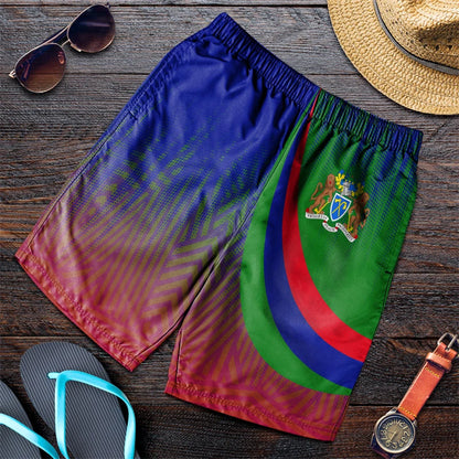 Africa Gambia Map Flag 3D Print Men Bermudas Hawaiian Boardshorts National Emblem Beach Shorts Coat Of Arms Male Short Pants