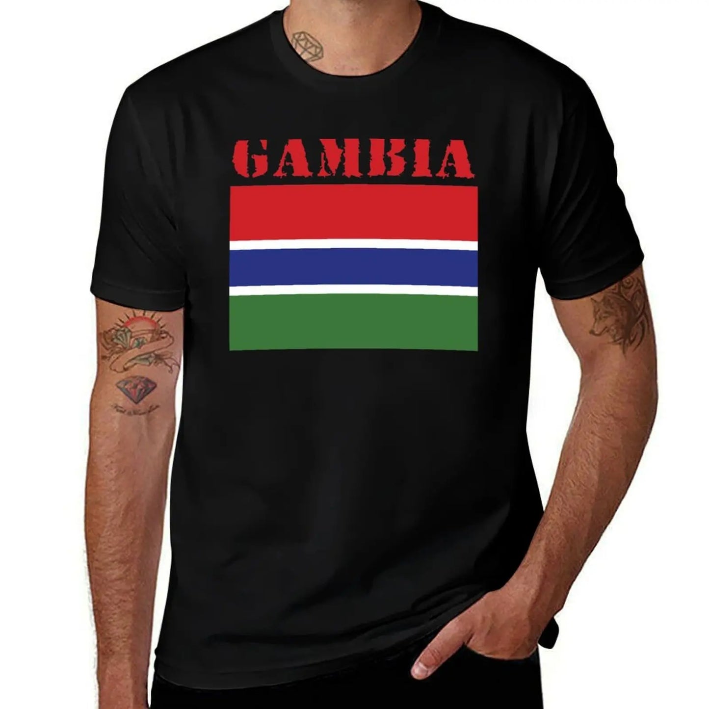 Gambia T-Shirt t shirts for man cotton funny printed t shirts for man T-Shirt