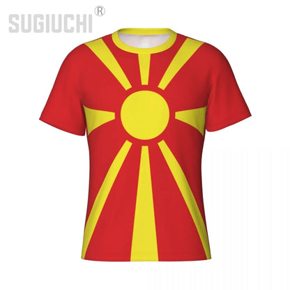 Sports T-shirt North Macedonia Flag Macedonian 3D For Men Women Tees jersey Clothes Soccer Football Fans Patriotic T shirt