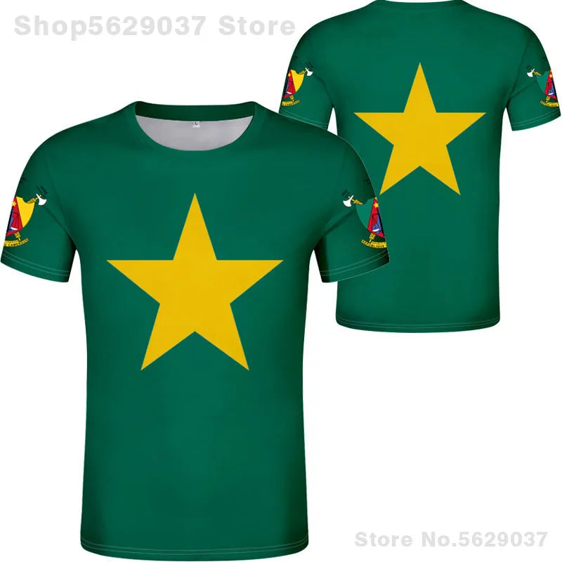 Cameroon T Shirt Free Custom Name Number Cmr Country T-Shirt Nation Flag Cameroun Cameroonian Cm French Print Photo Logo Clothes