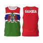 Gambia Flag Basketball Jersey Fashion Casual 3D National Emblem Printed Sports T Shirt Loose Quick Dry Breathable Mens Tees Tops
