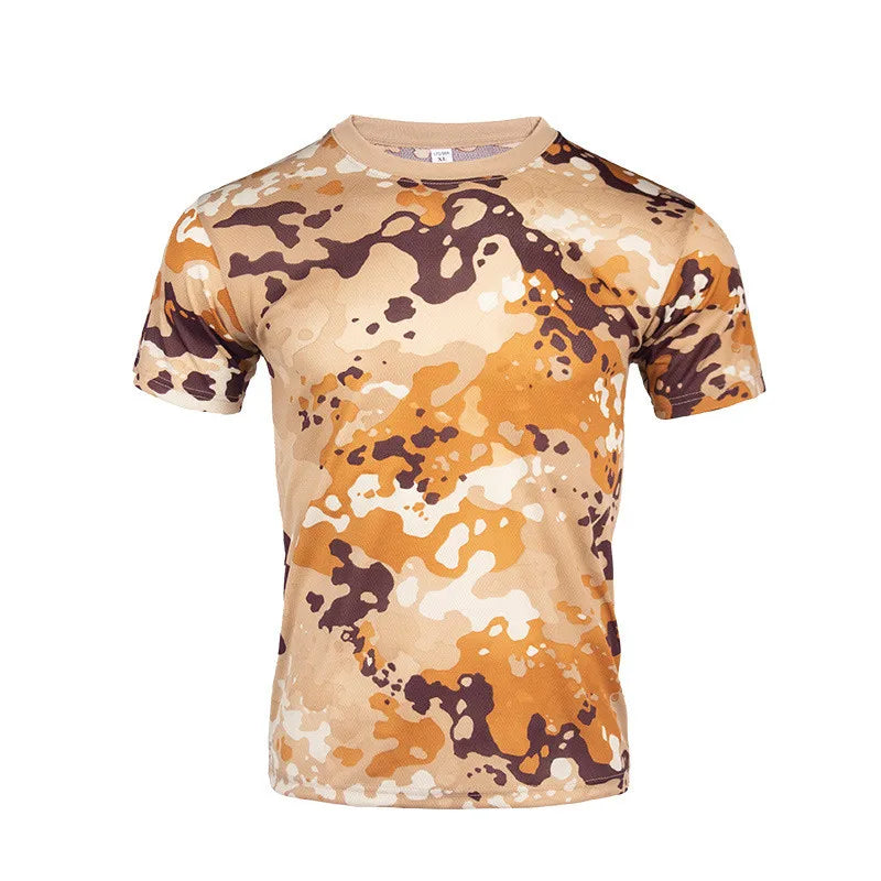 Men Camouflage Hunting Shirts Tactical Fishing Shirt Military Tshirts Camo Hiking Camping  Quick Dry  Clothes