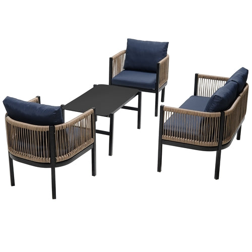 Multi-person Outdoor Sofa Combination with A Table, Suitable for
