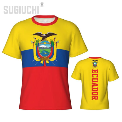 Tight Sports T-shirt Ecuador Flag Ecuadorian 3D For Men Women Tees jersey Clothes Soccer Football Fans Gift Patriotic T shirt