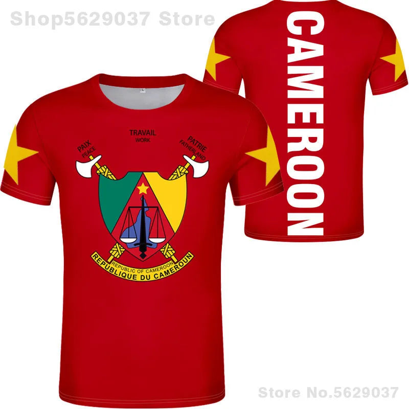 Cameroon T Shirt Free Custom Name Number Cmr Country T-Shirt Nation Flag Cameroun Cameroonian Cm French Print Photo Logo Clothes