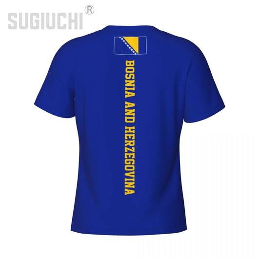 Tight Sports T-shirt Bosnia And Herzegovina Flag 3D For Men Women Tees jersey Clothes Soccer Football Fans Patriotic T shirt