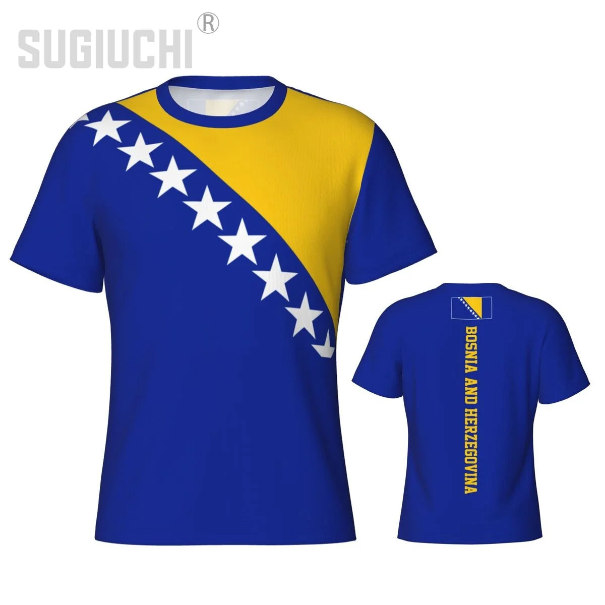 Tight Sports T-shirt Bosnia And Herzegovina Flag 3D For Men Women Tees jersey Clothes Soccer Football Fans Patriotic T shirt