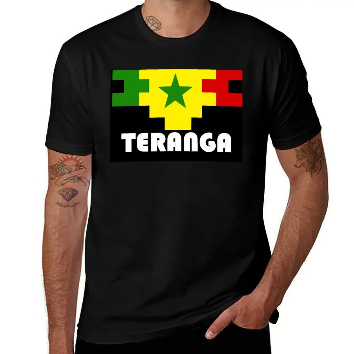 prints shirt t cotton percent T-Shirt shirt shirts man t of cotton SENEGAL Flag 100 for man t T-Shirt with