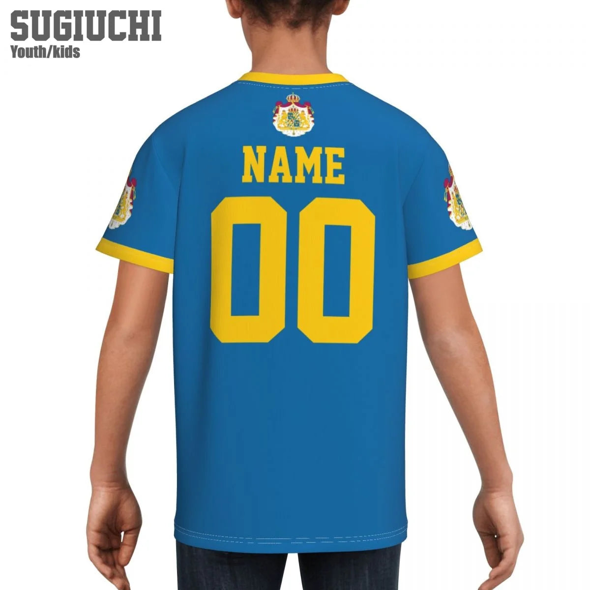 Custom Name Number Sweden Flag Emblem 3D T-shirts For Kids Youth Boy/Girl Tees Soccer Football Fans Gift T shirt