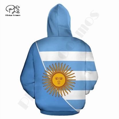 PLstarCosmos 3DPrint Newest Argentina Sport Country Flag Unique Men/Women Cozy Hrajuku Casual Streetwear Hoodie/Zip/Sweatshirt 7