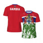 Gambia Flag T-shirt For Men Summer Round Neck T Shirt Sport Fitness Short Sleeve 3d Print Football Jerseys Oversized T Shirts
