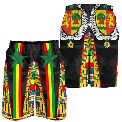 Senegal Flag Map 3D Print Beach Shorts Casual Hawaiian Boy Trunks Coat Of Arms Short Pants For Men Clothes Male Casual Trousers