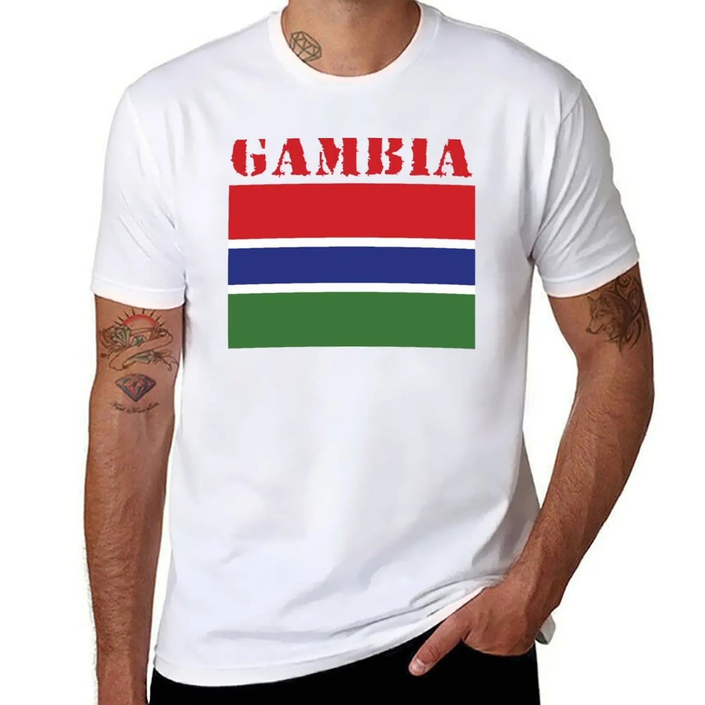 Gambia T-Shirt t shirts for man cotton funny printed t shirts for man T-Shirt