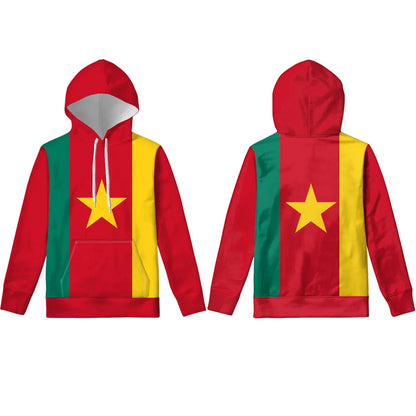 Cameroon Zipper Hoodie 3d Free Custom Name Number Team Cm Pullover Cmr Country French Cameroun Nation Cameroonian Flag Clothes