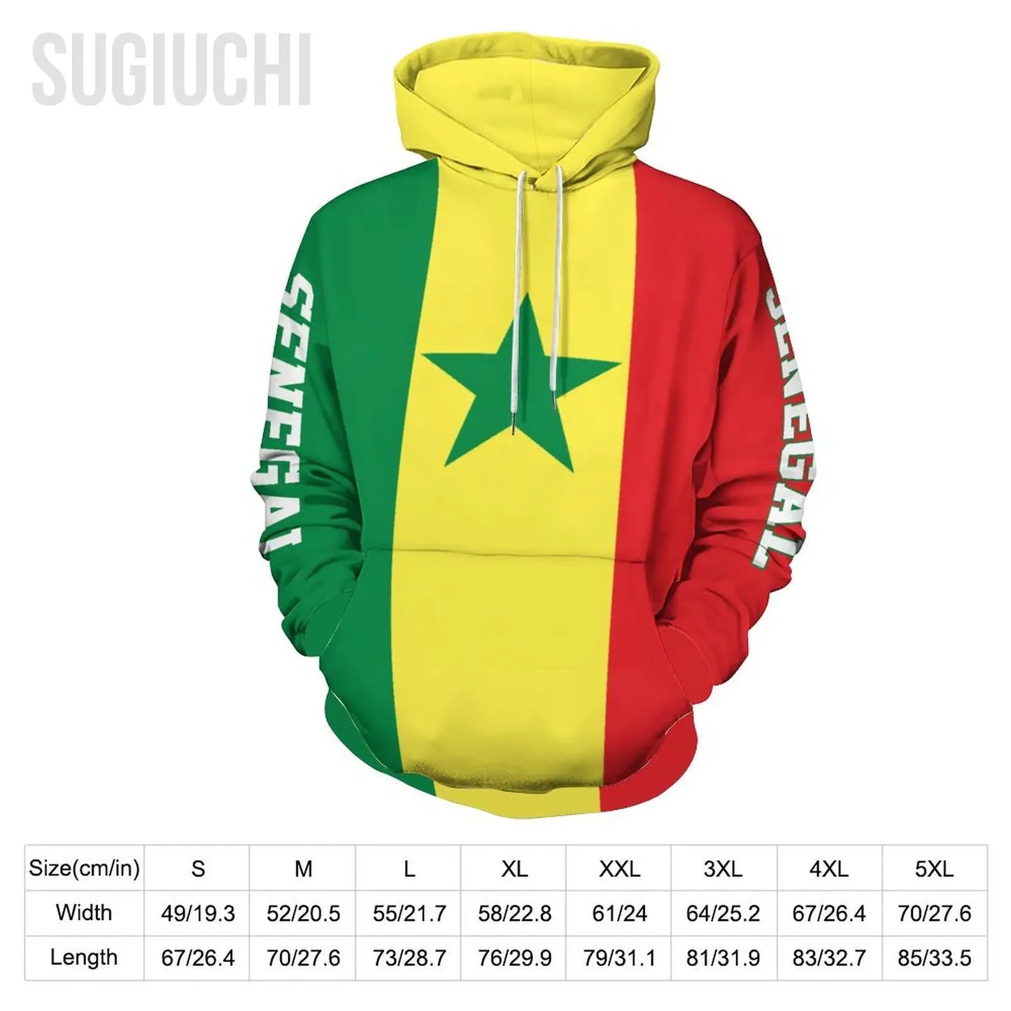 Unisex 3D Hoodie Senegal Flag Men Women Polyester Harajuku Sweatshirt Pullover Hoodies Casual Cool