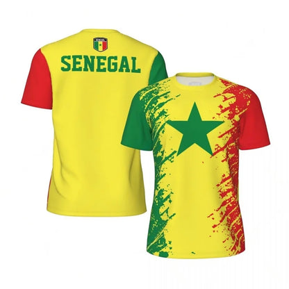 Summer 3d Printed Senegal T-shirt Men Outdoor Sports Running T Shirt Streetwear Loose Short Sleeve Tee Shirts Football Jersey