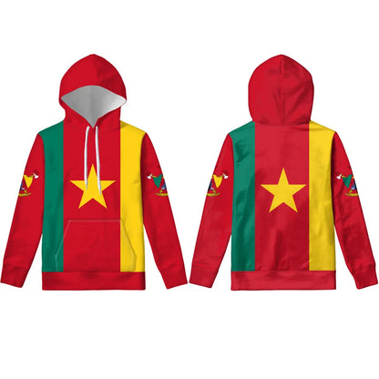 Cameroon Zipper Hoodie 3d Free Custom Name Number Team Cm Pullover Cmr Country French Cameroun Nation Cameroonian Flag Clothes