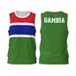 Gambia Flag Basketball Jersey Fashion Casual 3D National Emblem Printed Sports T Shirt Loose Quick Dry Breathable Mens Tees Tops