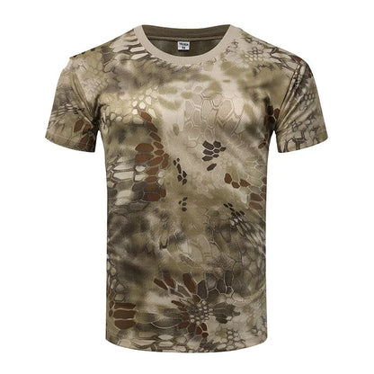 Men Camouflage Hunting Shirts Tactical Fishing Shirt Military Tshirts Camo Hiking Camping  Quick Dry  Clothes