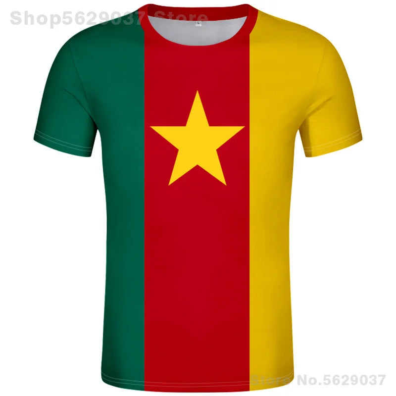 Cameroon T Shirt Free Custom Name Number Cmr Country T-Shirt Nation Flag Cameroun Cameroonian Cm French Print Photo Logo Clothes