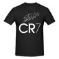 Soccer Gift Football Ronaldos CR7 T Shirts  Pure Cotton Tee Tops Streetwear Round Neck Tshirts Casual Short-Sleeve Clothing