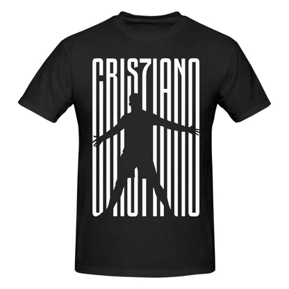 Soccer Gift Football Ronaldos CR7 T Shirts  Pure Cotton Tee Tops Streetwear Round Neck Tshirts Casual Short-Sleeve Clothing