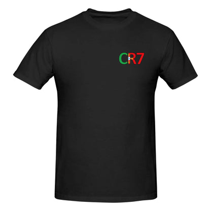 Soccer Gift Football Ronaldos CR7 T Shirts  Pure Cotton Tee Tops Streetwear Round Neck Tshirts Casual Short-Sleeve Clothing