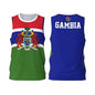 Gambia Flag Basketball Jersey Fashion Casual 3D National Emblem Printed Sports T Shirt Loose Quick Dry Breathable Mens Tees Tops