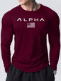 New men's long-sleeved T-shirt for Spring and Autumn 2025 featuring street fashion and comfort with 3D letter printing