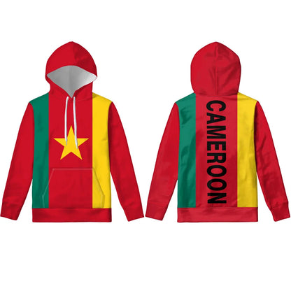 Cameroon Zipper Hoodie 3d Free Custom Name Number Team Cm Pullover Cmr Country French Cameroun Nation Cameroonian Flag Clothes