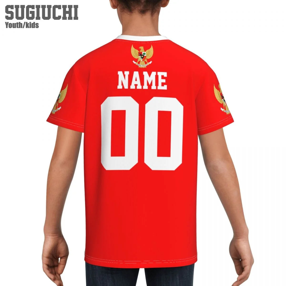 Custom Name Number Indonesia Flag Emblem 3D T-shirts For Kids Youth Boy/Girl Tees Soccer Football Fans Gift T shirt