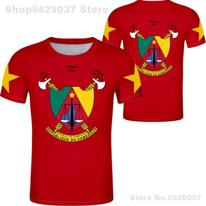 Cameroon T Shirt Free Custom Name Number Cmr Country T-Shirt Nation Flag Cameroun Cameroonian Cm French Print Photo Logo Clothes