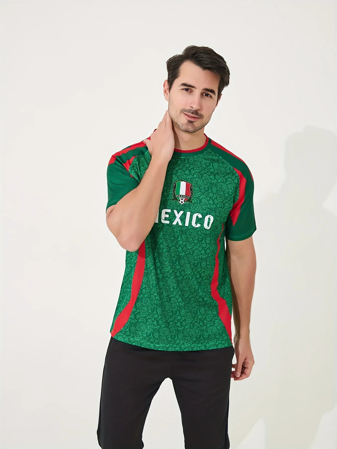 Men's Football Soccer Jersey Mexican round neck quick-drying Professional Training Uniform Kids Adult Short-Sleeve Profess