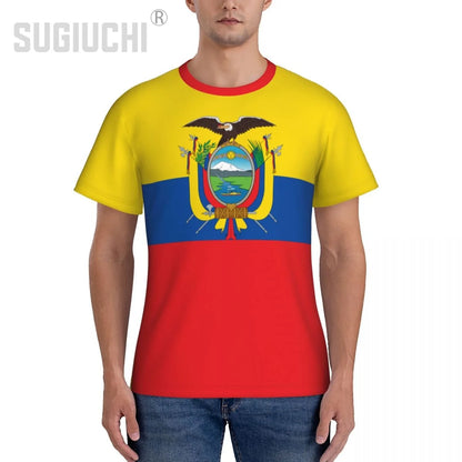 Tight Sports T-shirt Ecuador Flag Ecuadorian 3D For Men Women Tees jersey Clothes Soccer Football Fans Gift Patriotic T shirt
