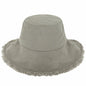 Wide Brim Frayed Bucket Hat