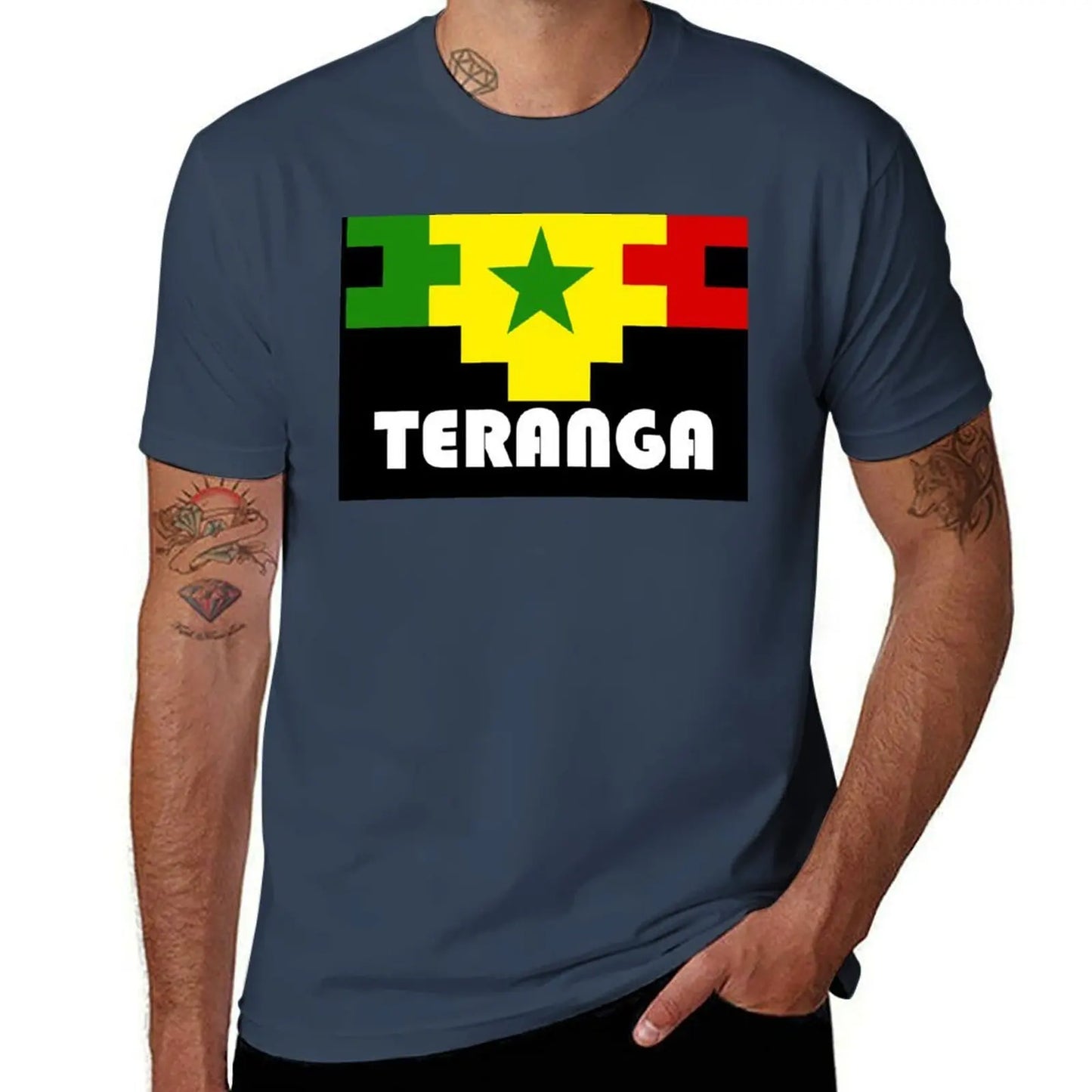 prints shirt t cotton percent T-Shirt shirt shirts man t of cotton SENEGAL Flag 100 for man t T-Shirt with