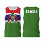 Gambia Flag Basketball Jersey Fashion Casual 3D National Emblem Printed Sports T Shirt Loose Quick Dry Breathable Mens Tees Tops
