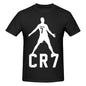 Soccer Gift Football Ronaldos CR7 T Shirts  Pure Cotton Tee Tops Streetwear Round Neck Tshirts Casual Short-Sleeve Clothing