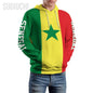 Unisex 3D Hoodie Senegal Flag Men Women Polyester Harajuku Sweatshirt Pullover Hoodies Casual Cool