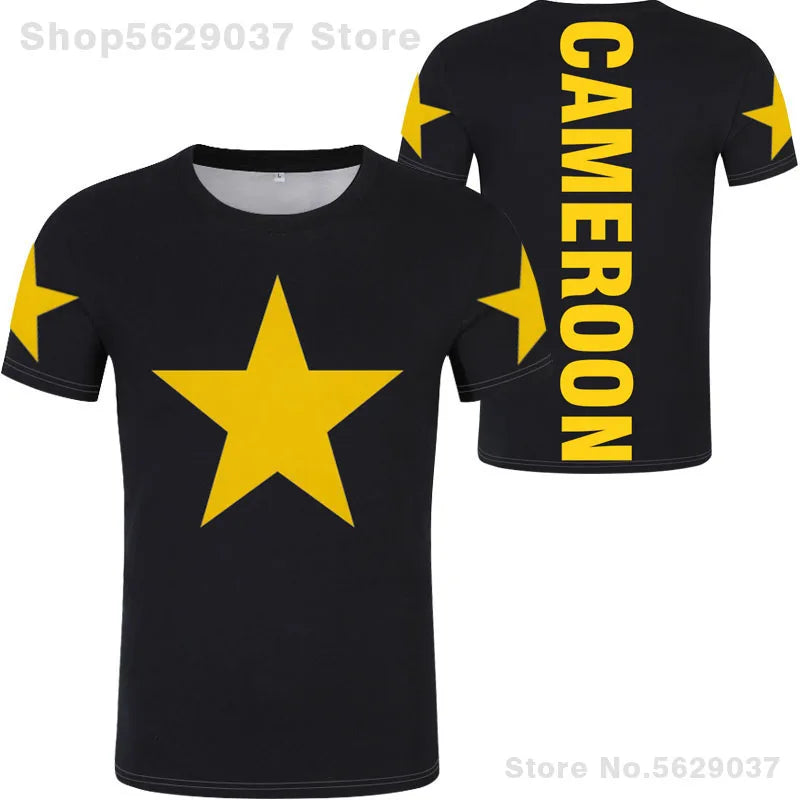 Cameroon T Shirt Free Custom Name Number Cmr Country T-Shirt Nation Flag Cameroun Cameroonian Cm French Print Photo Logo Clothes