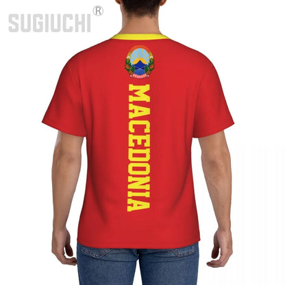 Sports T-shirt North Macedonia Flag Macedonian 3D For Men Women Tees jersey Clothes Soccer Football Fans Patriotic T shirt