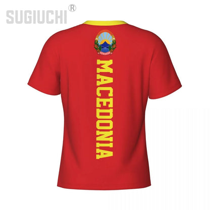 Sports T-shirt North Macedonia Flag Macedonian 3D For Men Women Tees jersey Clothes Soccer Football Fans Patriotic T shirt