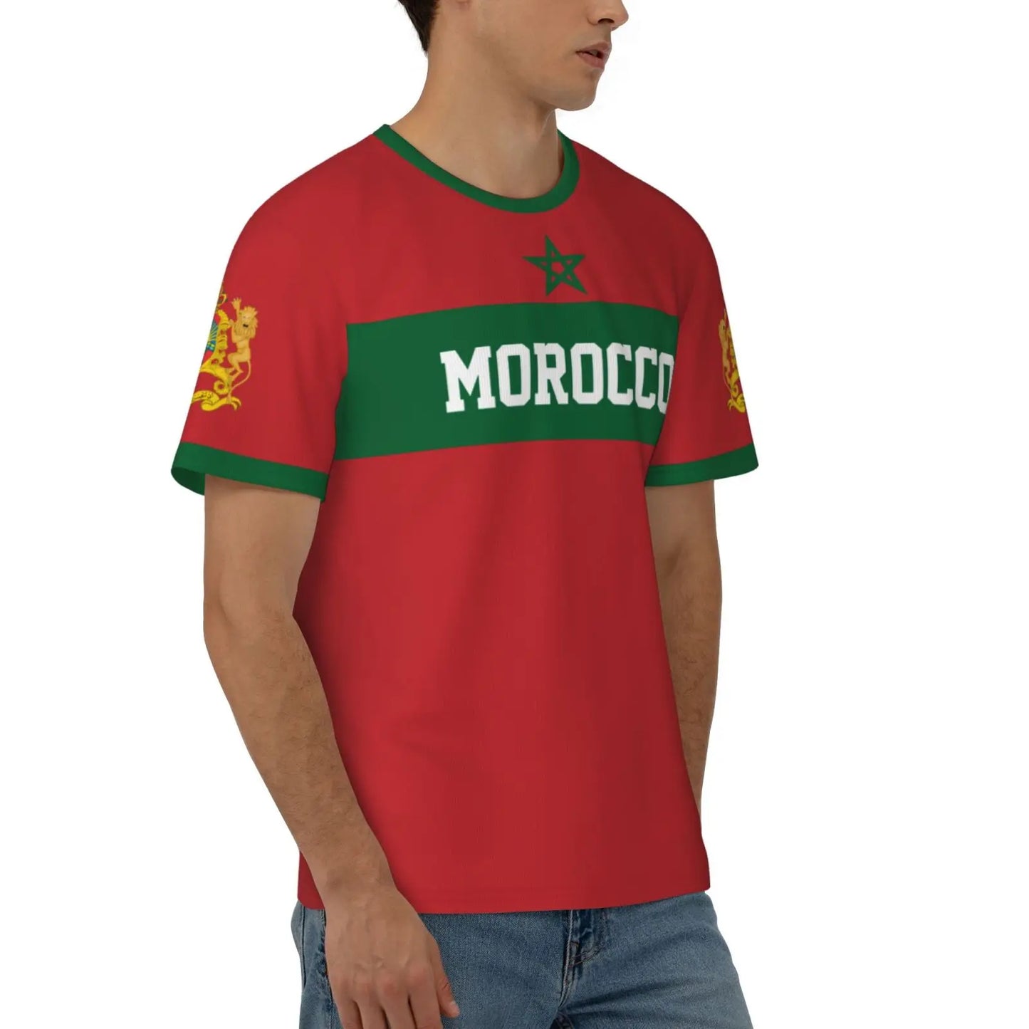 Unisex Nation T-shirt Morocco Flag Moroccan T-shirts For Men Women Soccer Football Fans Gifts Custom clothes tee