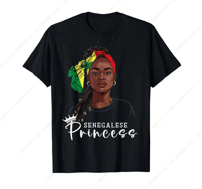 Senegalese Flag Souvenirs Princess Products Women Senegal T-Shirt