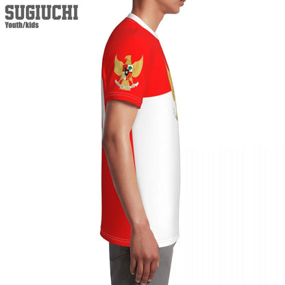 Custom Name Number Indonesia Flag Emblem 3D T-shirts For Kids Youth Boy/Girl Tees Soccer Football Fans Gift T shirt